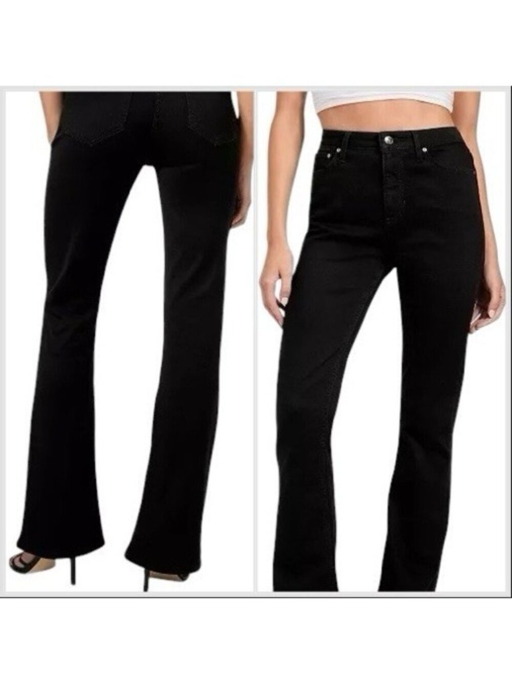Guess Eco Sexy Flare High-Rise Black Jeans Women’s 27x30 Whimsi Goth Preppy